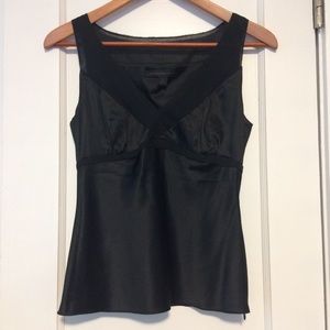 Express Silk sleeveless tank top in Black